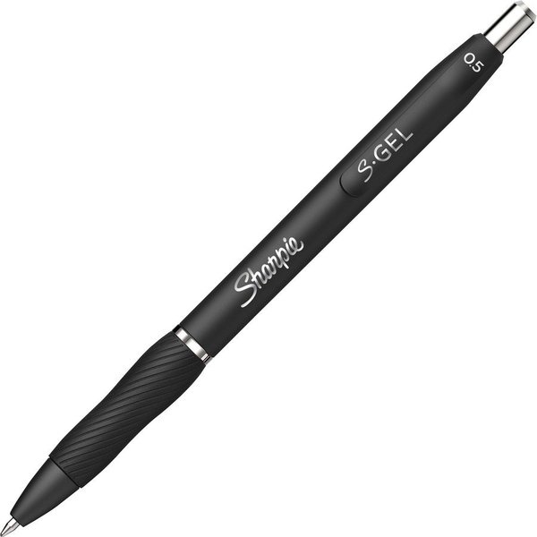 Sharpie Gel Pen, 0.5mm Point, 3/10"Wx3/10"Lx7"H, 12/DZ, Black PK SAN2096145